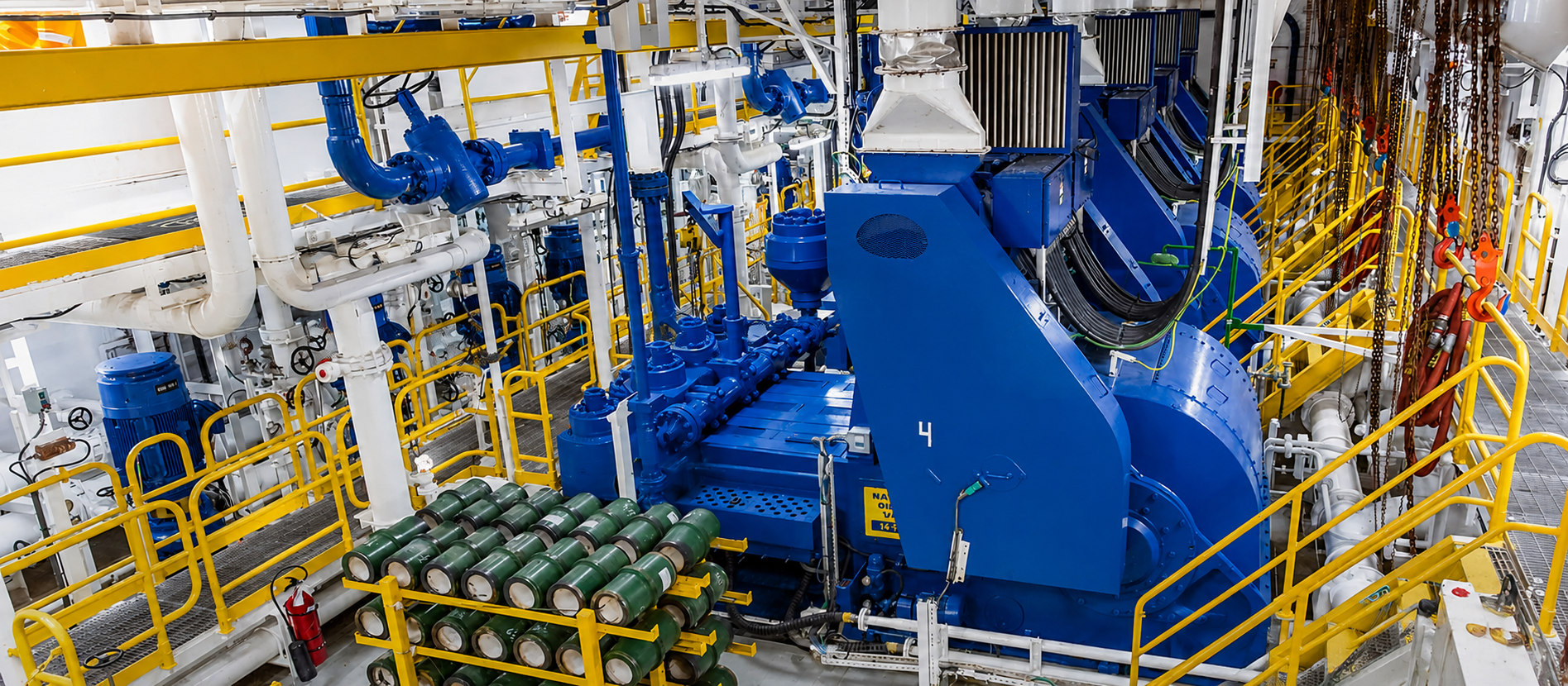 Triplex mud pump unit